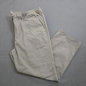 Orvis Men XL 30L (38X25.5) Gray Straight Leg Pull On Elastic Waist Chino Pants